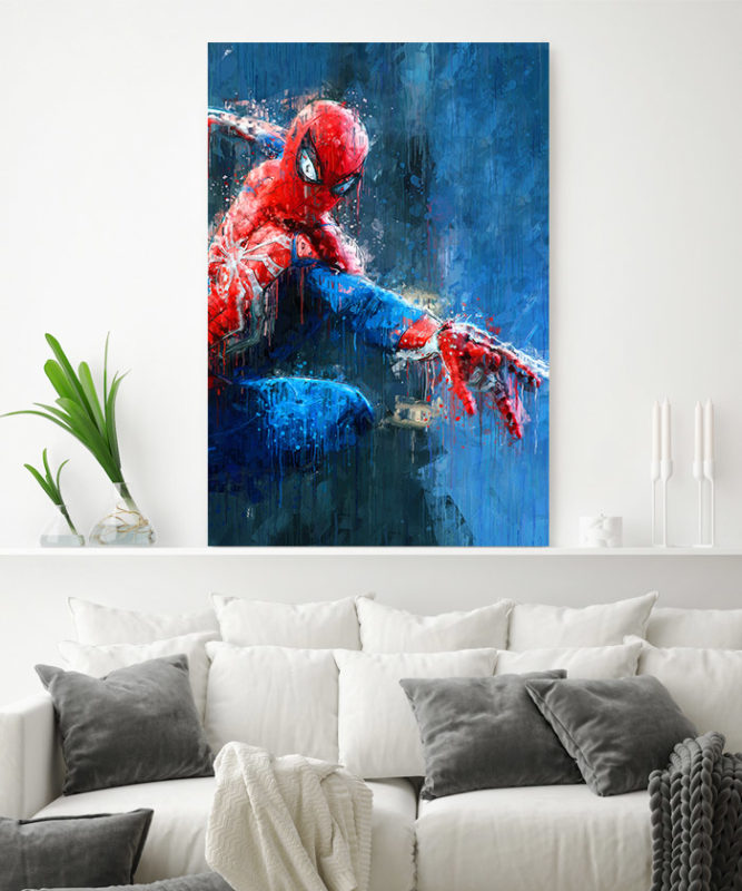 Tableau déco Spiderman effet peinture Marvel Tableau Deco