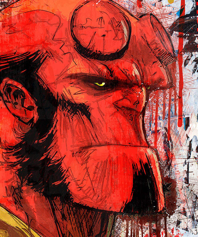 Tableau D Co Hellboy Street Art Tableau Deco