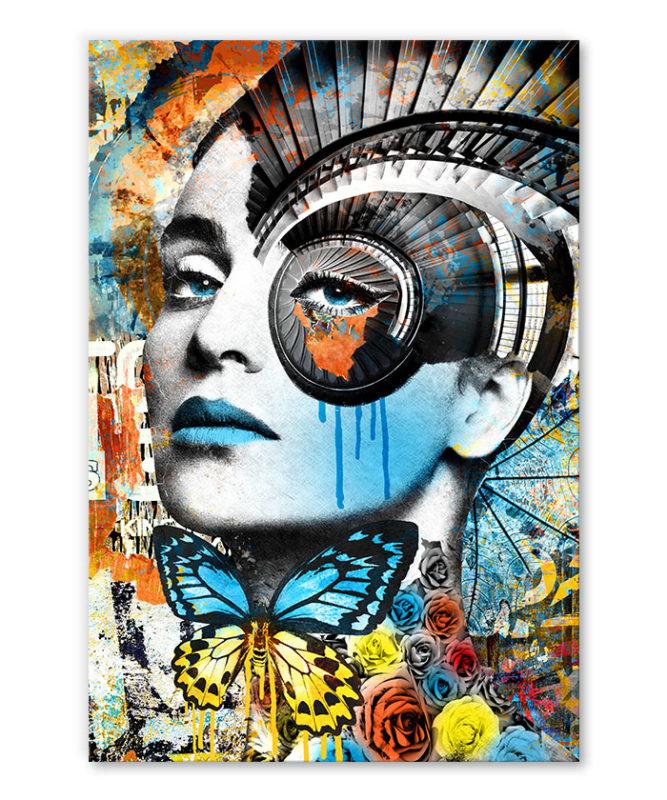 Tableau déco portrait spirale punk Pop Art by Lowrens Tableau Deco