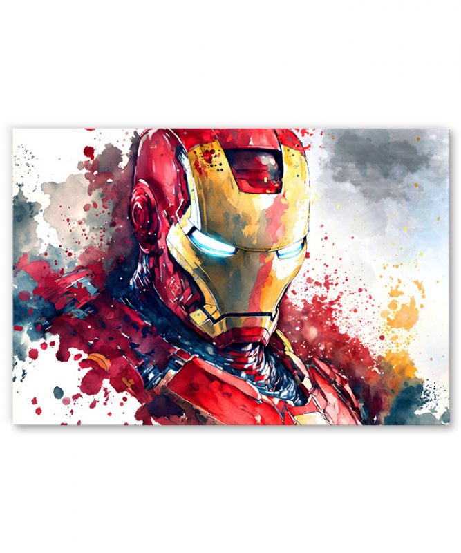 Tableau D Co Iron Man Marvel Nuage Aquarelle Tableau Deco