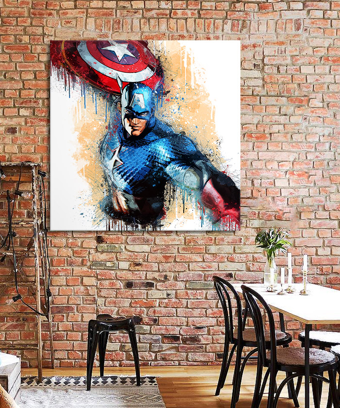 Tableau déco Captain America Comics original Marvel - Tableau Deco