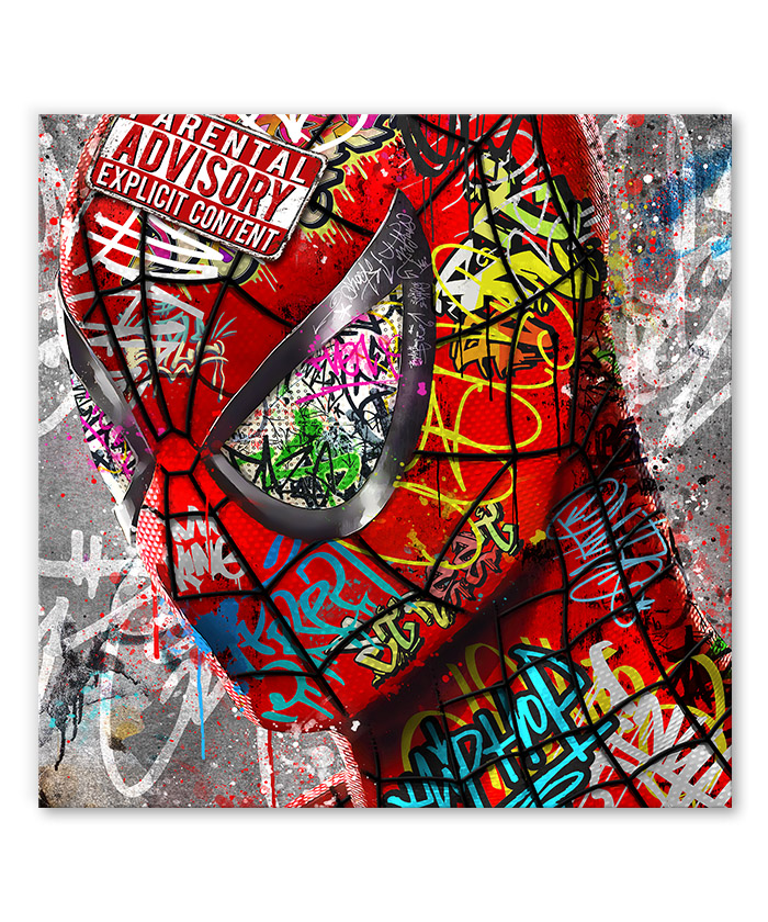 Tableau déco Spiderman Street art graffiti comics Marvel - Tableau