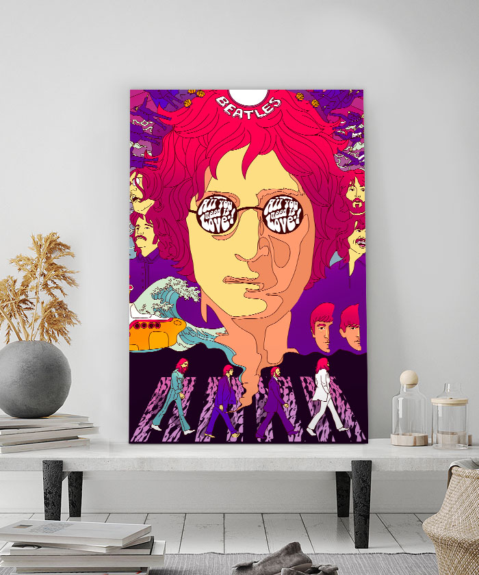 Peintures sur Toile John Lennon Poster Décoration Salon Chambre à Coucher  Peinture 30X50 sans Cadre : acheter des objets Beatles, Lennon, McCartney,  Starr et Harrison
