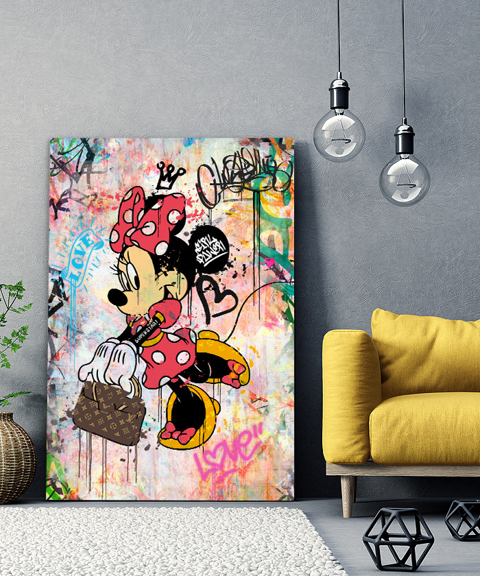 Un Tableau décoratif - Minnie Mouse - Blanc
