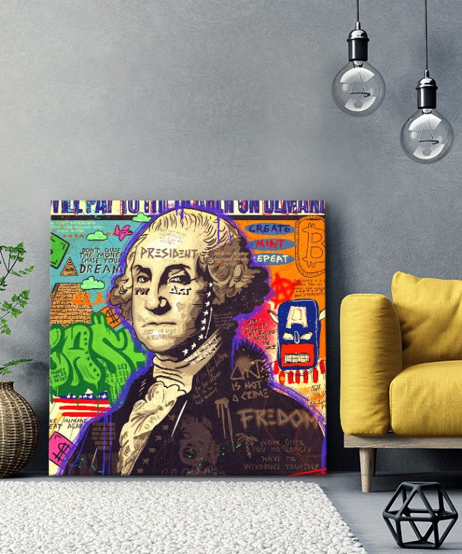 Tableau Deco Président George Washington Comics Pop Art Tableau Deco