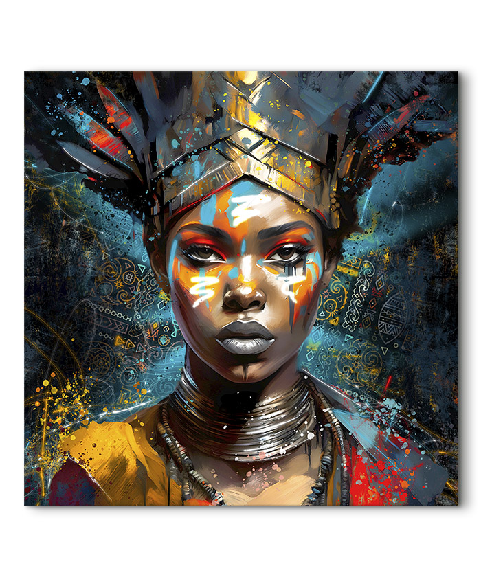 Tableau africain : femme noire