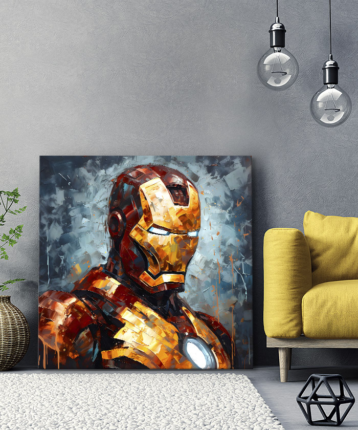 Tableau déco Iron Man Marvel Particules